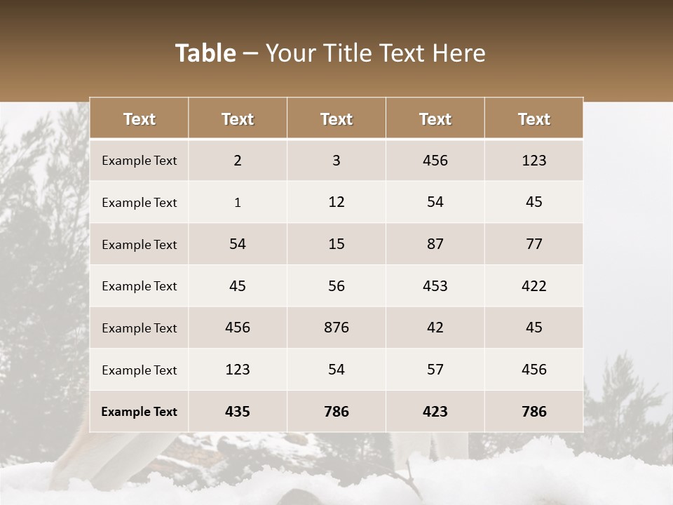 A Brown And White Dog Standing In The Snow PowerPoint Template