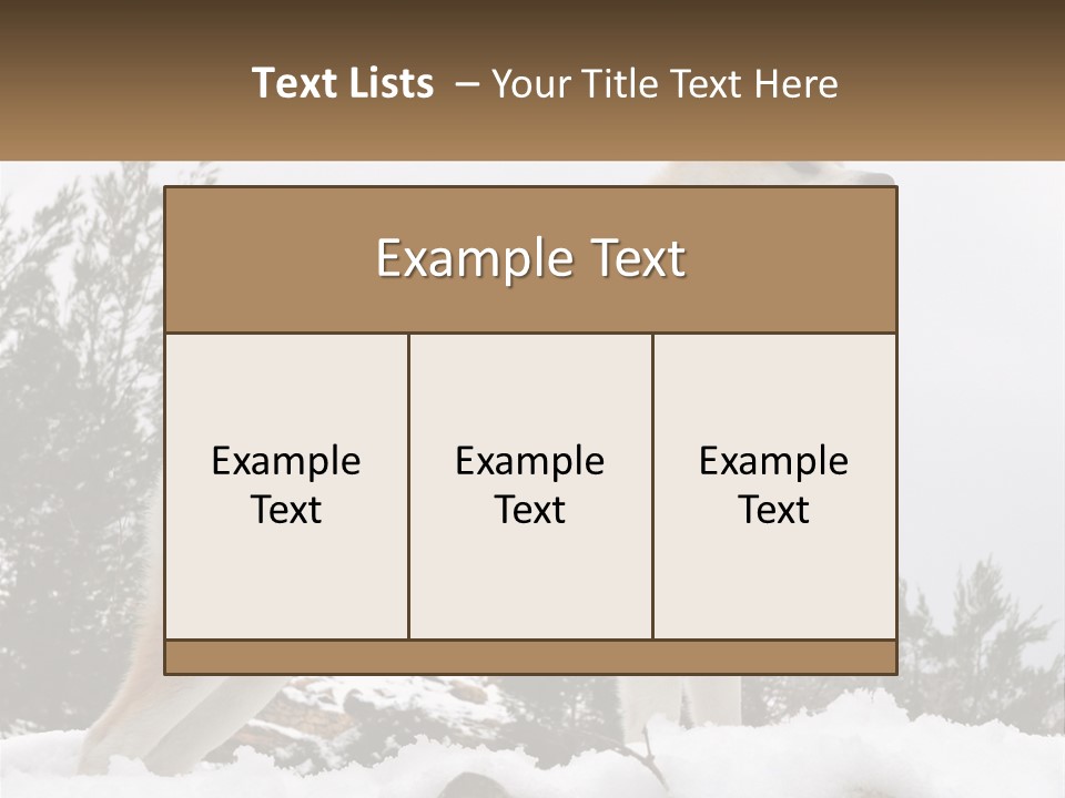 A Brown And White Dog Standing In The Snow PowerPoint Template