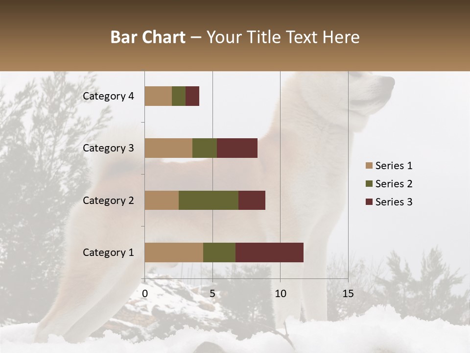A Brown And White Dog Standing In The Snow PowerPoint Template