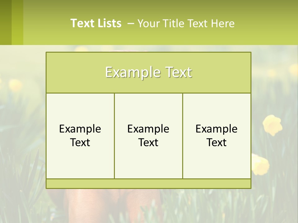 A Brown Dog Sitting In A Field Of Yellow Flowers PowerPoint Template