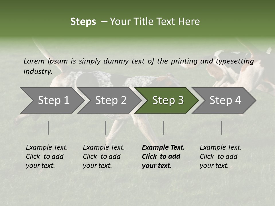 A Group Of Dogs Running In A Field Of Grass PowerPoint Template