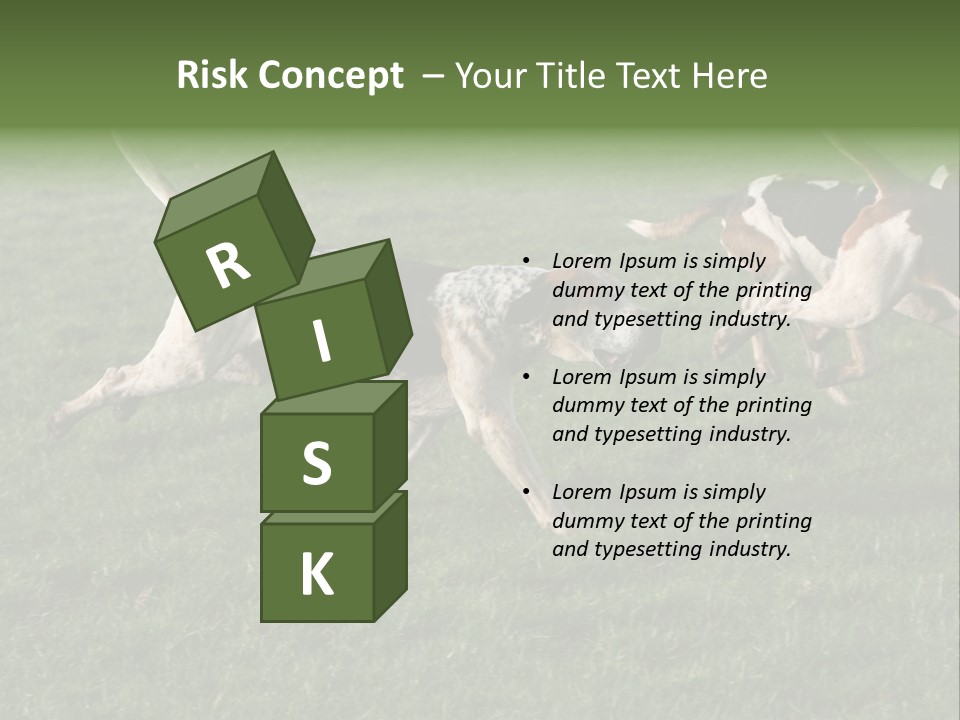 A Group Of Dogs Running In A Field Of Grass PowerPoint Template