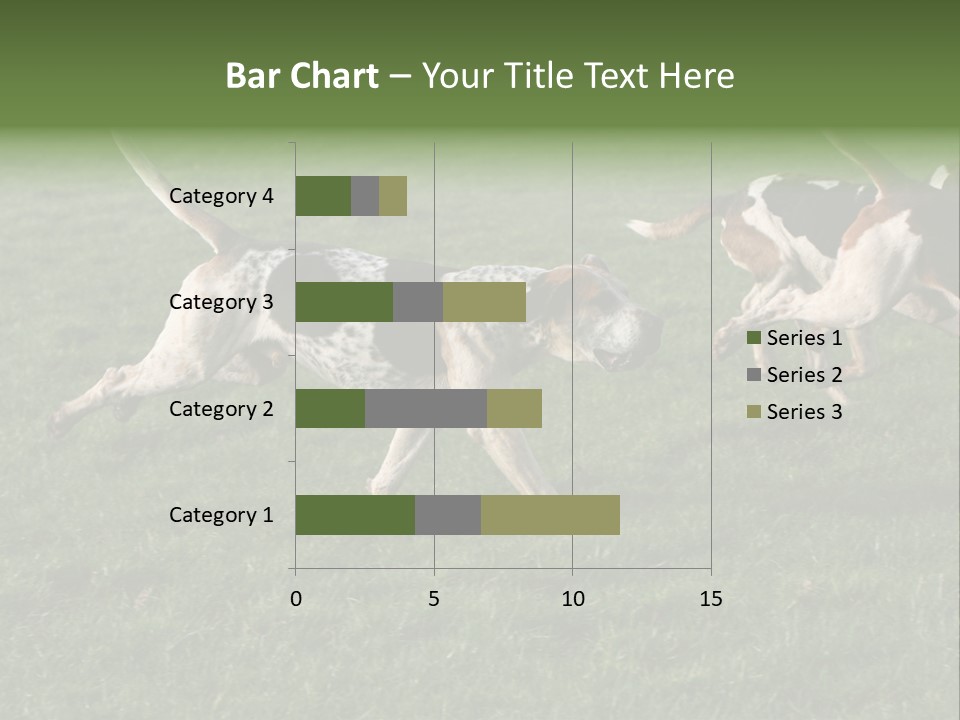 A Group Of Dogs Running In A Field Of Grass PowerPoint Template