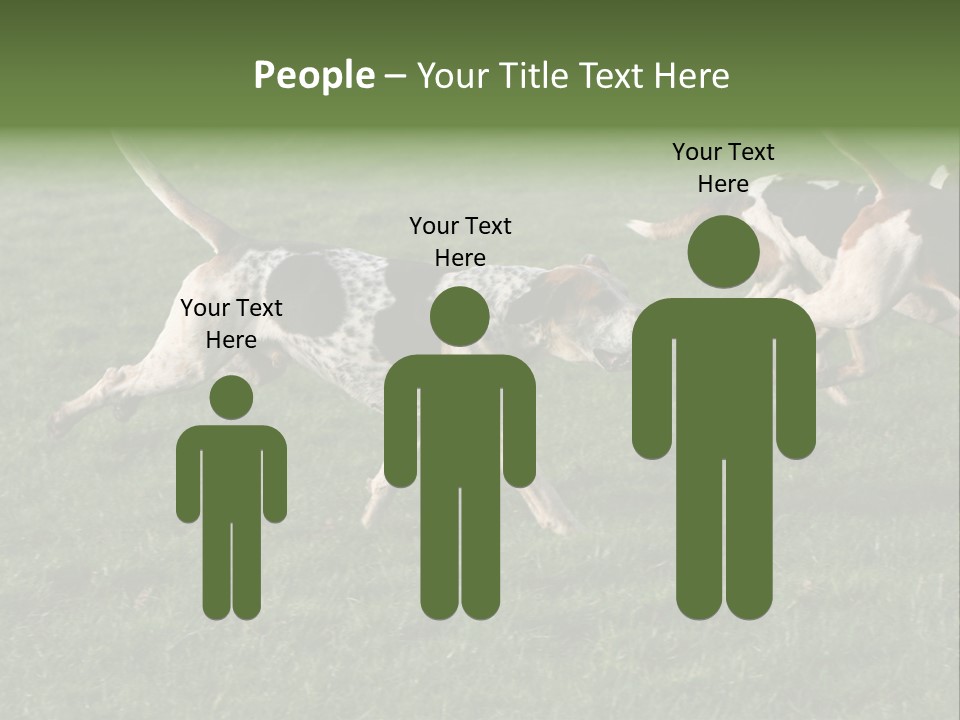 A Group Of Dogs Running In A Field Of Grass PowerPoint Template