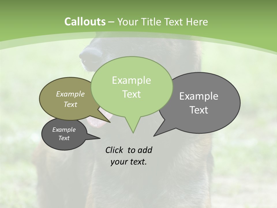 A German Shepherd Laying Down In The Grass PowerPoint Template