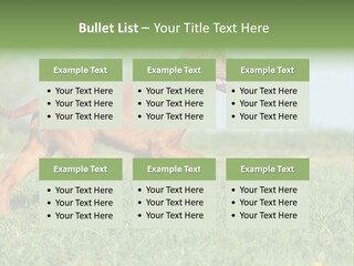 A Brown Dog Running Across A Lush Green Field PowerPoint Template