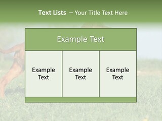 A Brown Dog Running Across A Lush Green Field PowerPoint Template