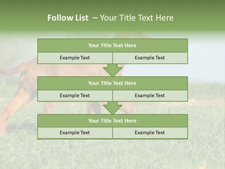 A Brown Dog Running Across A Lush Green Field PowerPoint Template