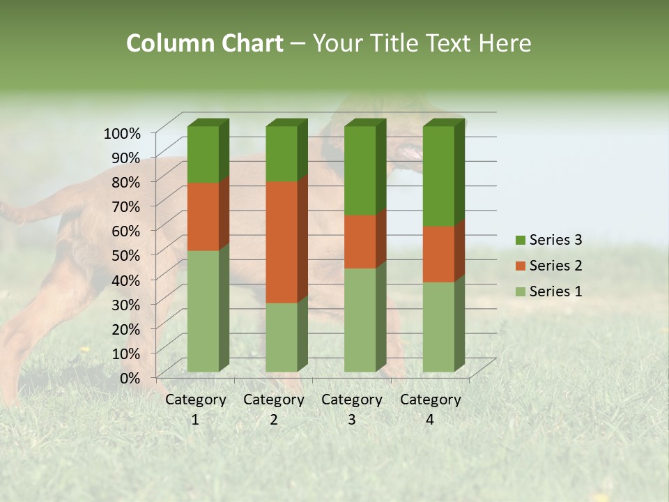 A Brown Dog Running Across A Lush Green Field PowerPoint Template