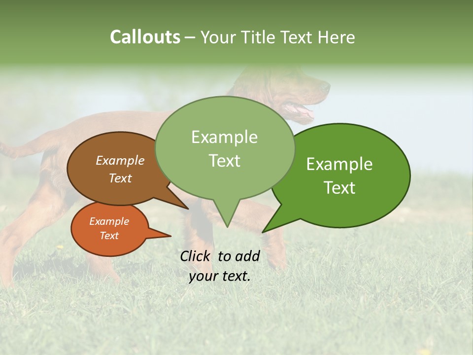 A Brown Dog Running Across A Lush Green Field PowerPoint Template