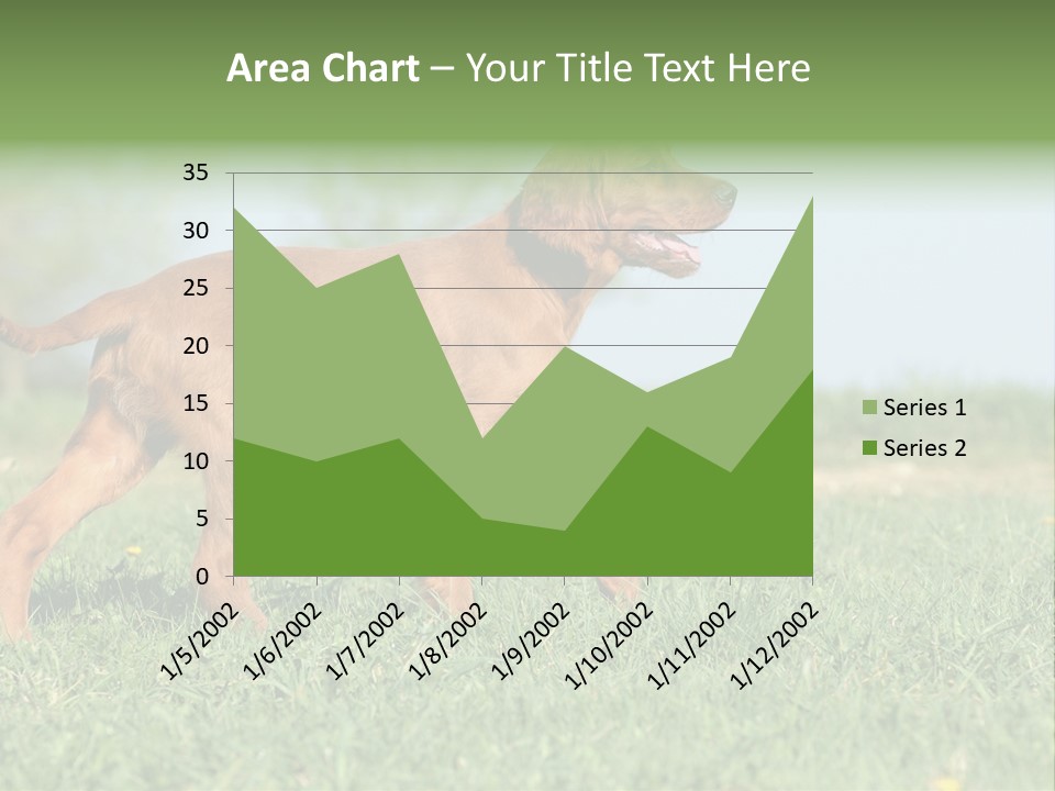 A Brown Dog Running Across A Lush Green Field PowerPoint Template