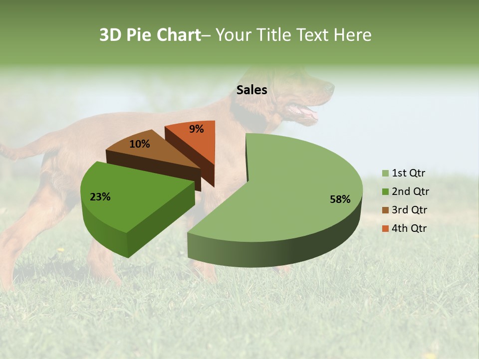 A Brown Dog Running Across A Lush Green Field PowerPoint Template