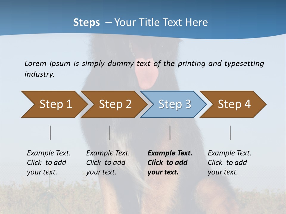A Dog Sitting On Top Of A Wooden Bench PowerPoint Template