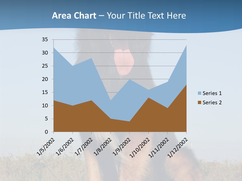 A Dog Sitting On Top Of A Wooden Bench PowerPoint Template
