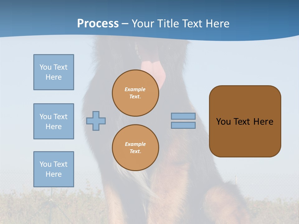 A Dog Sitting On Top Of A Wooden Bench PowerPoint Template