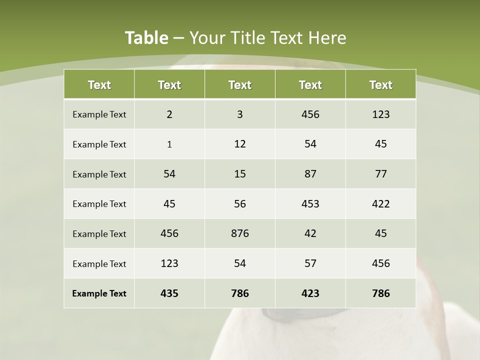 A Brown And White Dog Sitting On Top Of A Green Field PowerPoint Template