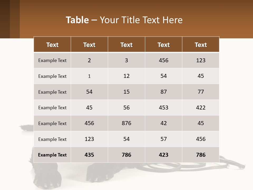 A Black Dog With A Leash On A White Background PowerPoint Template