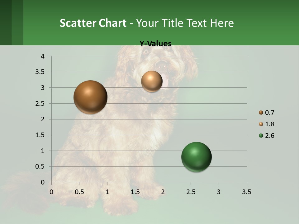 A Brown Dog Sitting On Top Of A Green Background PowerPoint Template