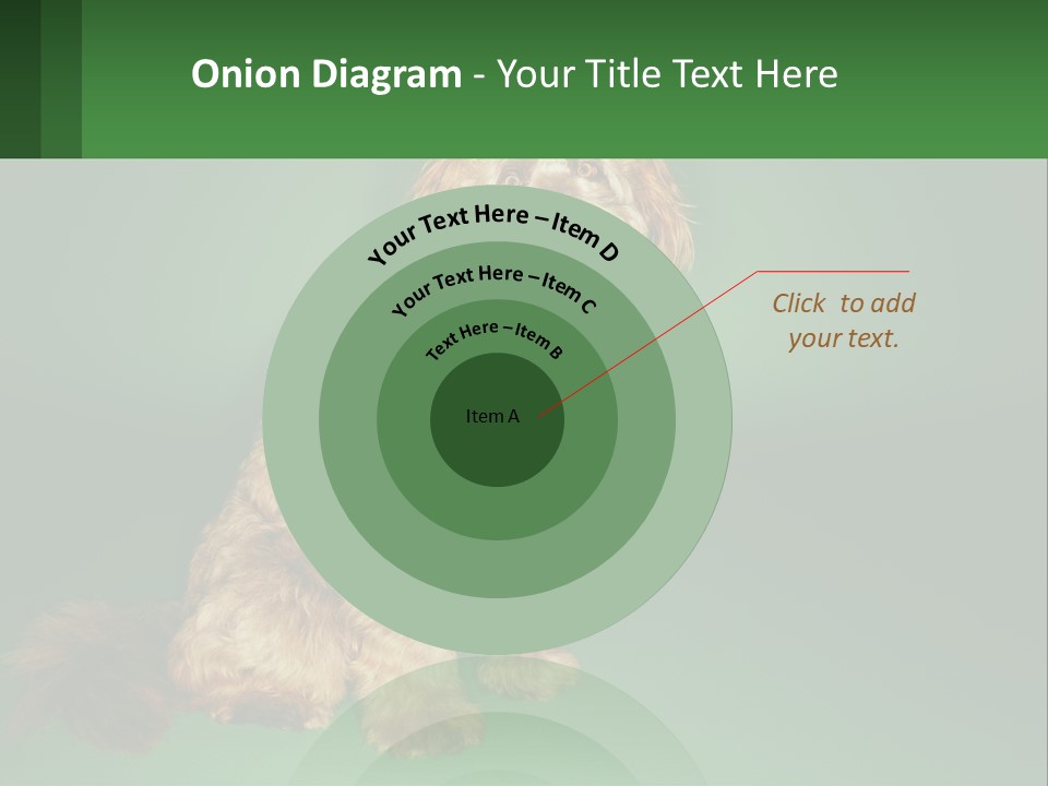 A Brown Dog Sitting On Top Of A Green Background PowerPoint Template
