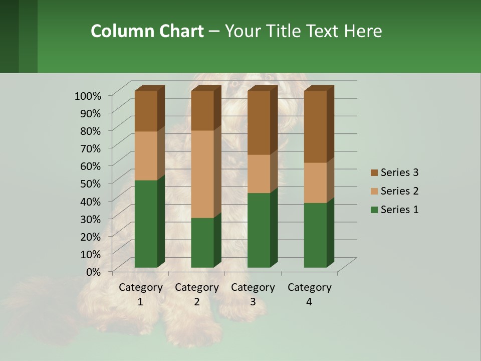 A Brown Dog Sitting On Top Of A Green Background PowerPoint Template