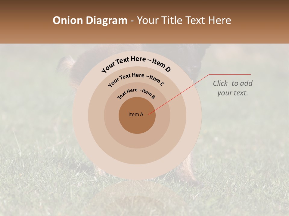 A Brown And Black Dog Standing On Top Of A Lush Green Field PowerPoint Template