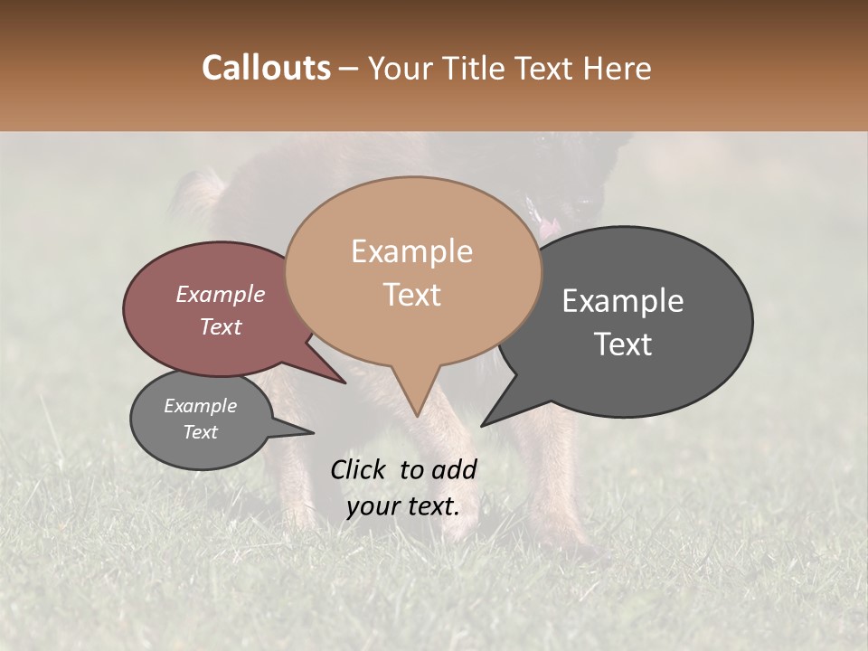 A Brown And Black Dog Standing On Top Of A Lush Green Field PowerPoint Template