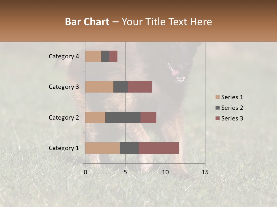 A Brown And Black Dog Standing On Top Of A Lush Green Field PowerPoint Template