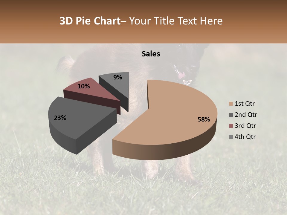 A Brown And Black Dog Standing On Top Of A Lush Green Field PowerPoint Template