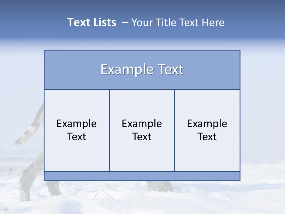 A Gray And Black Dog Standing In The Snow PowerPoint Template