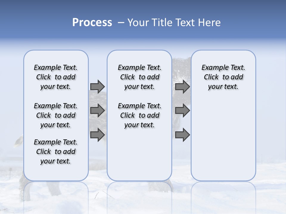 A Gray And Black Dog Standing In The Snow PowerPoint Template