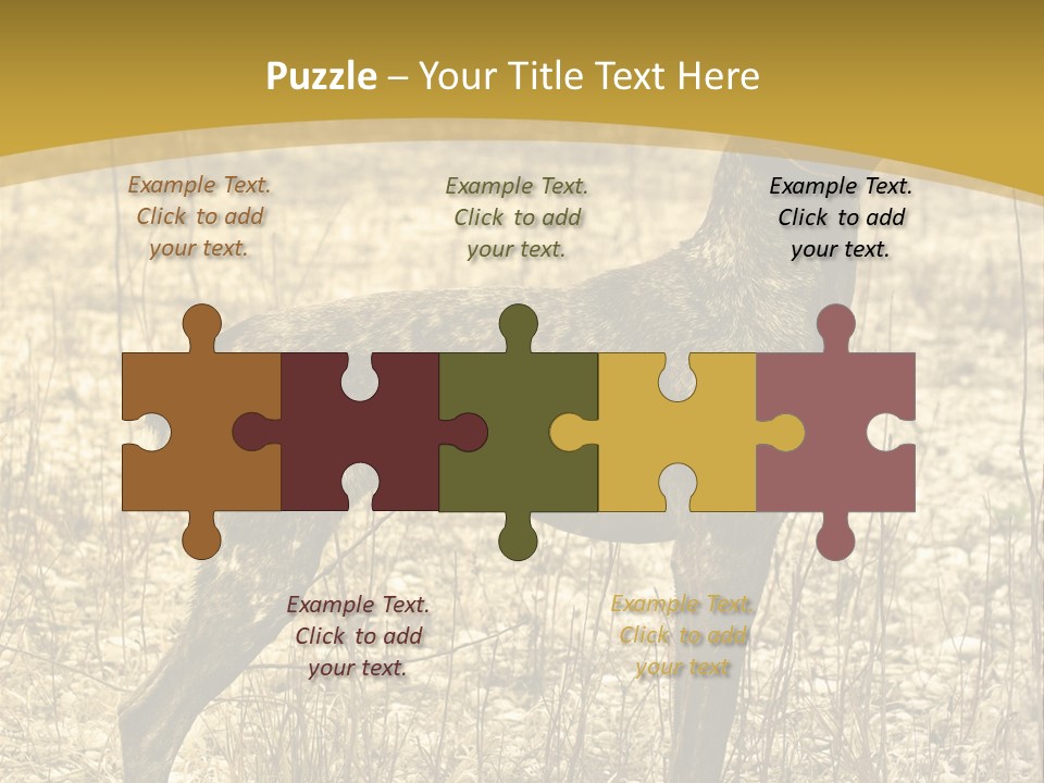 A Dog Standing In A Field With A Golden Background PowerPoint Template