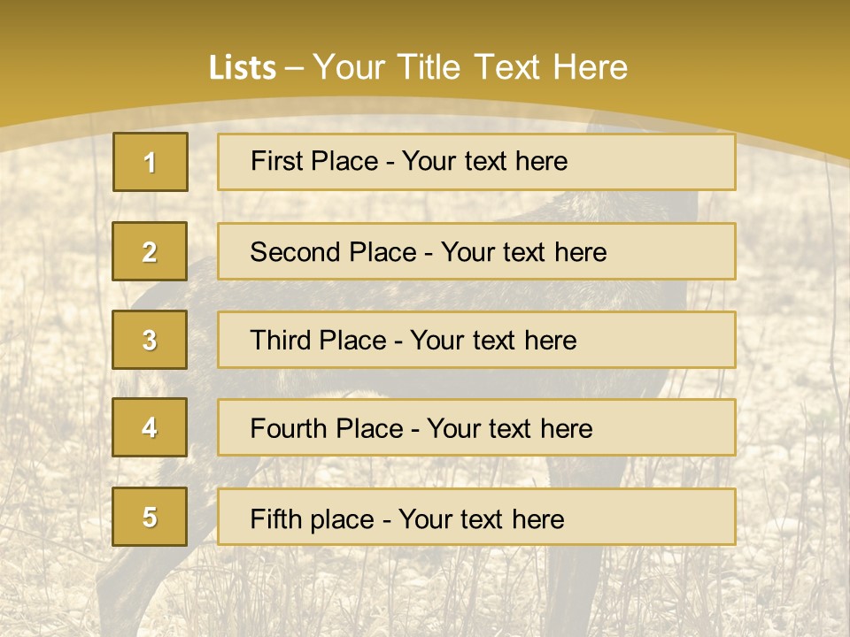 A Dog Standing In A Field With A Golden Background PowerPoint Template