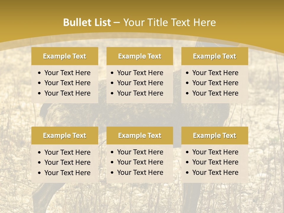 A Dog Standing In A Field With A Golden Background PowerPoint Template