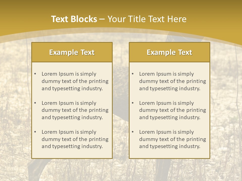 A Dog Standing In A Field With A Golden Background PowerPoint Template