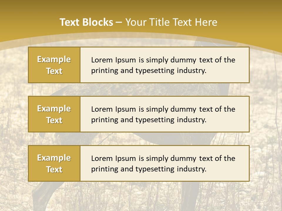 A Dog Standing In A Field With A Golden Background PowerPoint Template