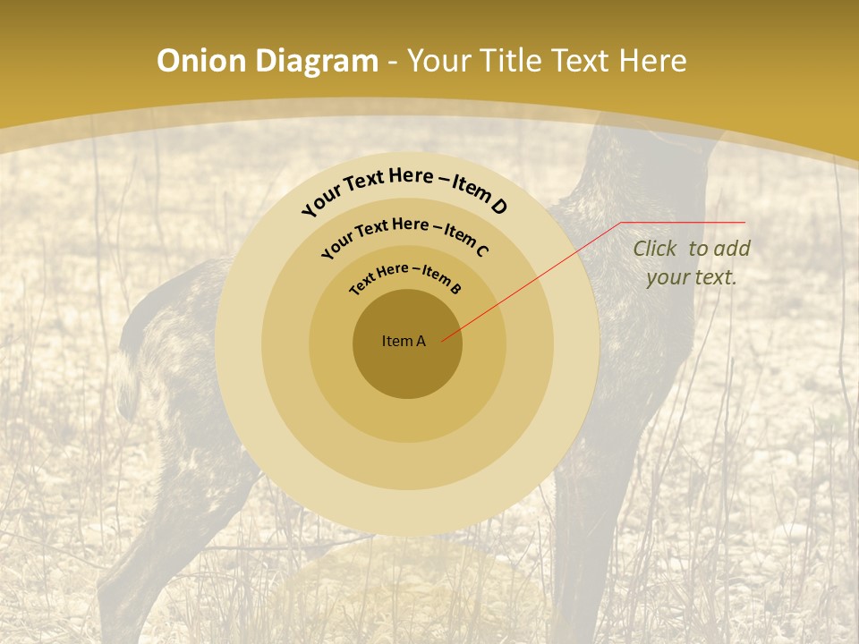 A Dog Standing In A Field With A Golden Background PowerPoint Template