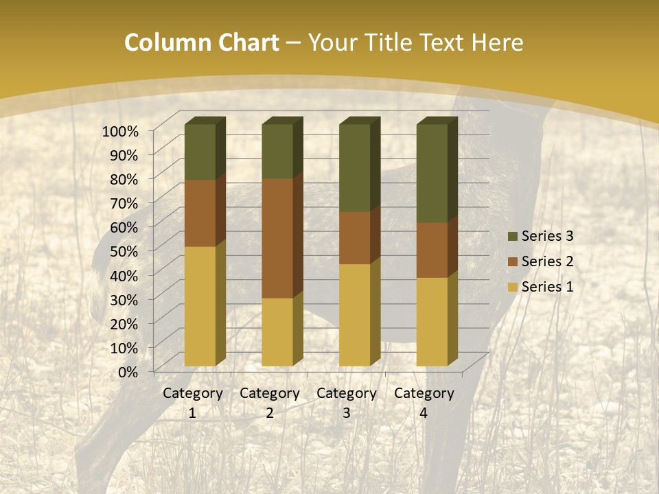 A Dog Standing In A Field With A Golden Background PowerPoint Template