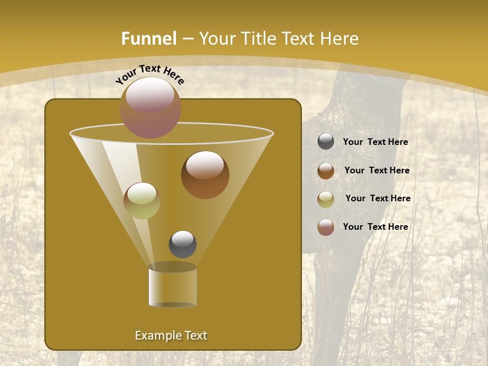 A Dog Standing In A Field With A Golden Background PowerPoint Template