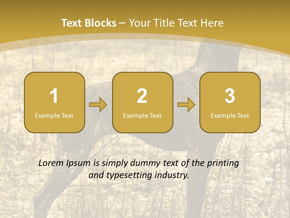 A Dog Standing In A Field With A Golden Background PowerPoint Template