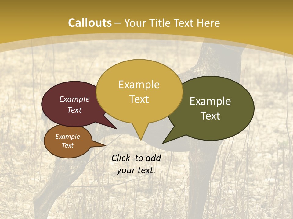 A Dog Standing In A Field With A Golden Background PowerPoint Template