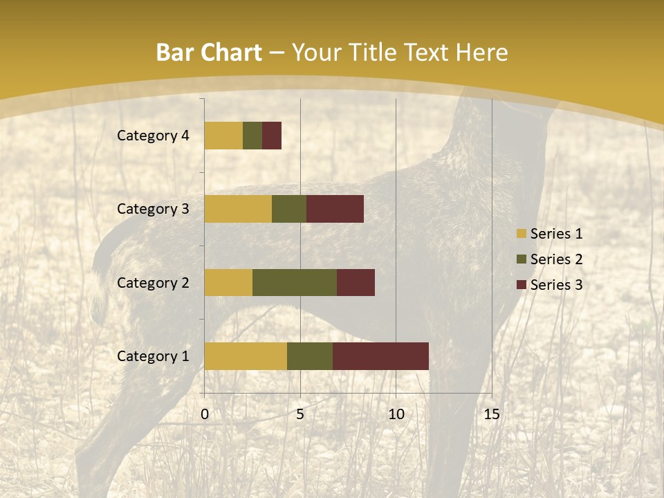 A Dog Standing In A Field With A Golden Background PowerPoint Template