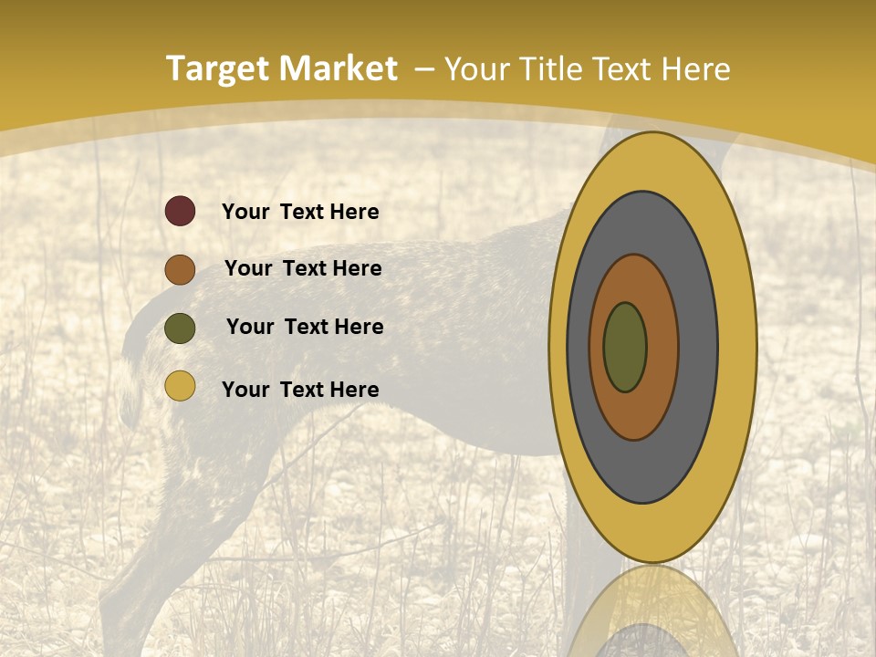 A Dog Standing In A Field With A Golden Background PowerPoint Template