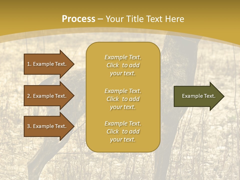 A Dog Standing In A Field With A Golden Background PowerPoint Template