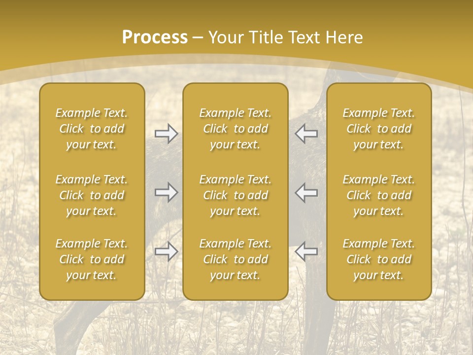 A Dog Standing In A Field With A Golden Background PowerPoint Template