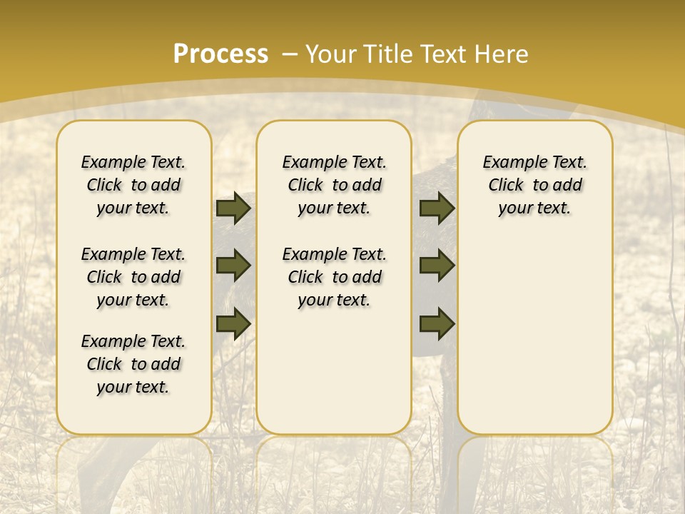 A Dog Standing In A Field With A Golden Background PowerPoint Template