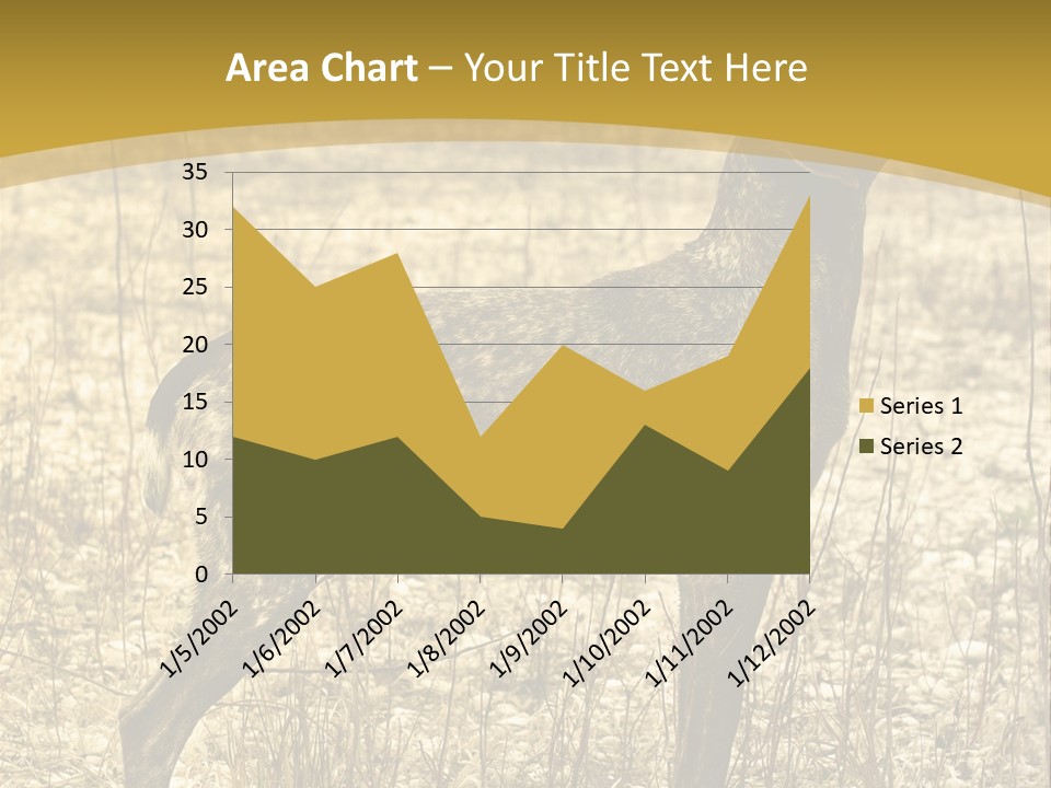 A Dog Standing In A Field With A Golden Background PowerPoint Template