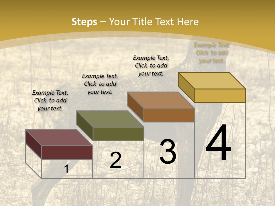 A Dog Standing In A Field With A Golden Background PowerPoint Template