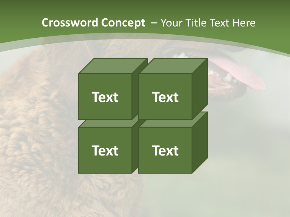 A Brown Dog Sitting On Top Of A Green Field PowerPoint Template