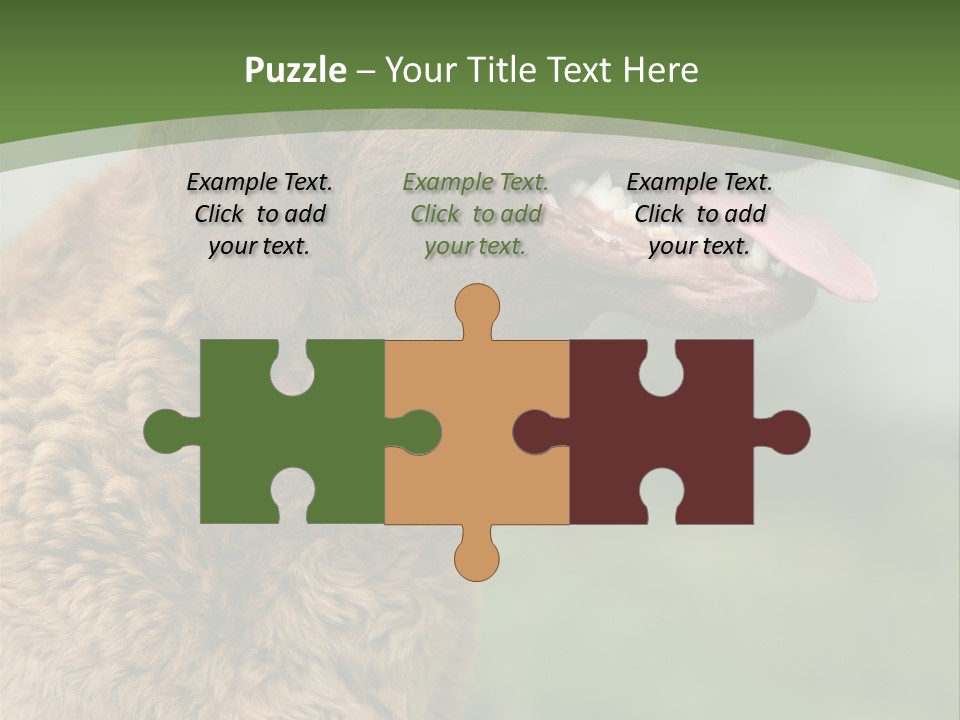 A Brown Dog Sitting On Top Of A Green Field PowerPoint Template