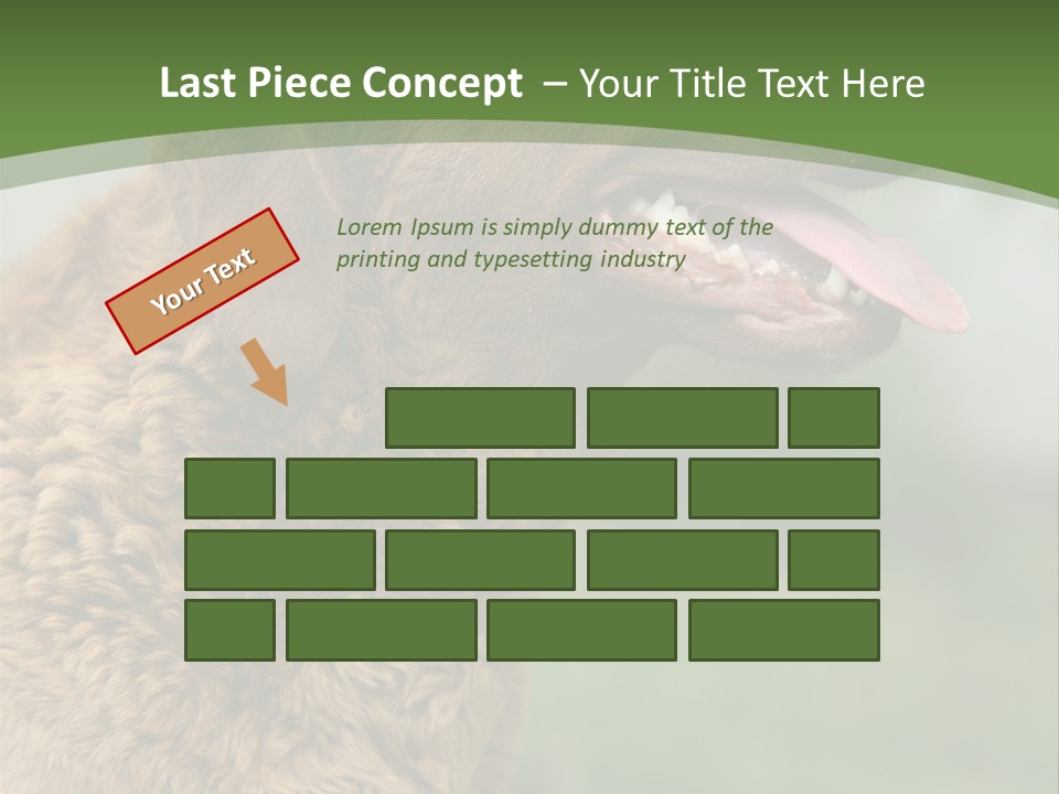 A Brown Dog Sitting On Top Of A Green Field PowerPoint Template